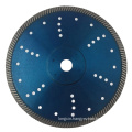 36pcs cooling holes with reinforced center Hot Press turbo diamond saw blade for dry cutting granite